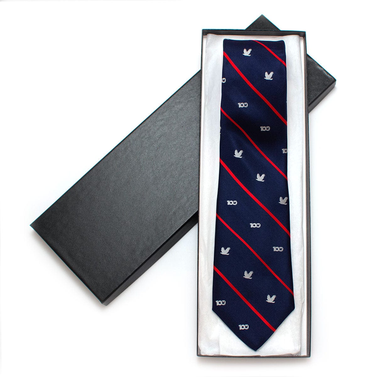 Eaglebrook Commemorative Stripe Necktie for Men - Classic Silk Tie for Business, Weddings & Formal Occasions - Perfect Gift for Graduation & Father's Day