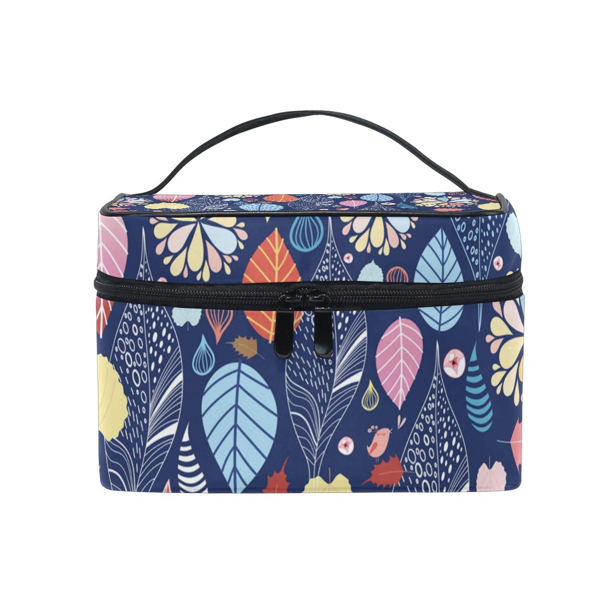 Susiyo Flower Print Makeup Bag - Small Travel Cosmetic Organizer for Women & Girls - Hanging Toiletry Bag for Professional Makeup Artists, Perfect for Travel, Gym, and Daily Use