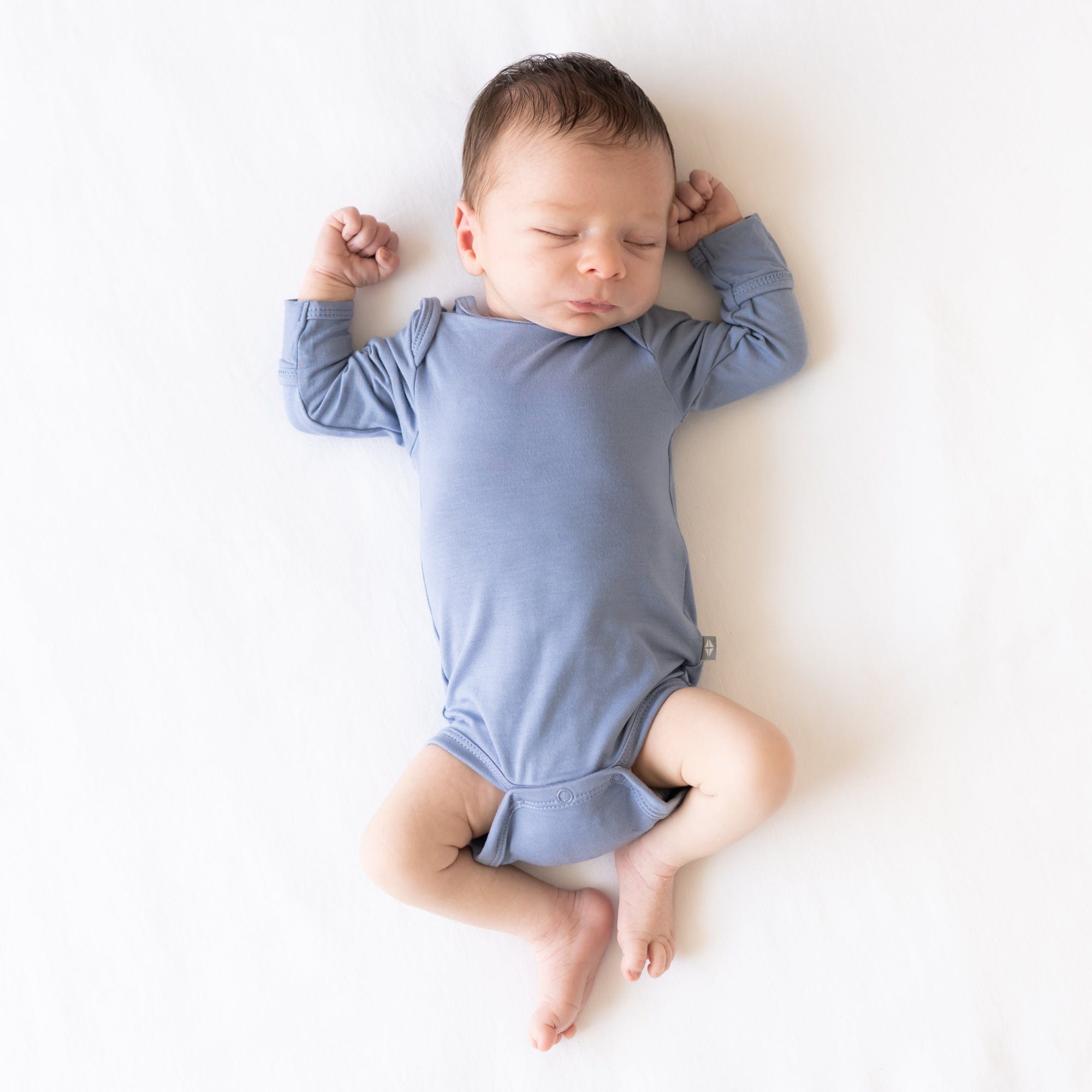 Women's Long Sleeve Bodysuit in Slate - Stretchy Comfort Fit for Layering, Yoga & Everyday Wear