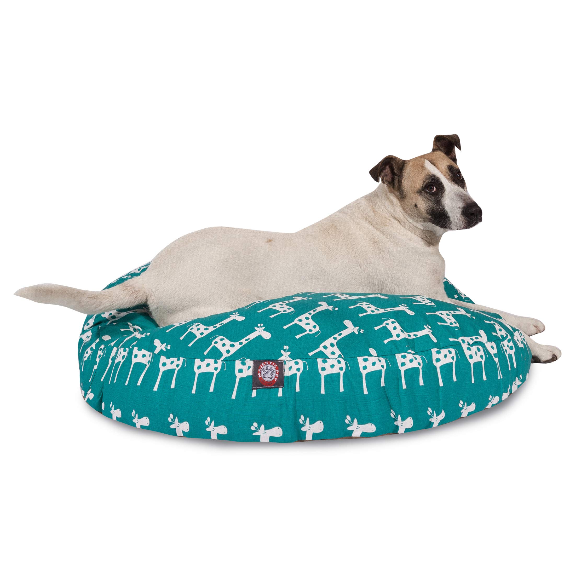 Majestic Pet Stretch Turquoise Large Round Dog Bed - Soft & Comfortable Orthopedic Support for Medium to Large Dogs - Perfect for Living Room, Bedroom, or Crate