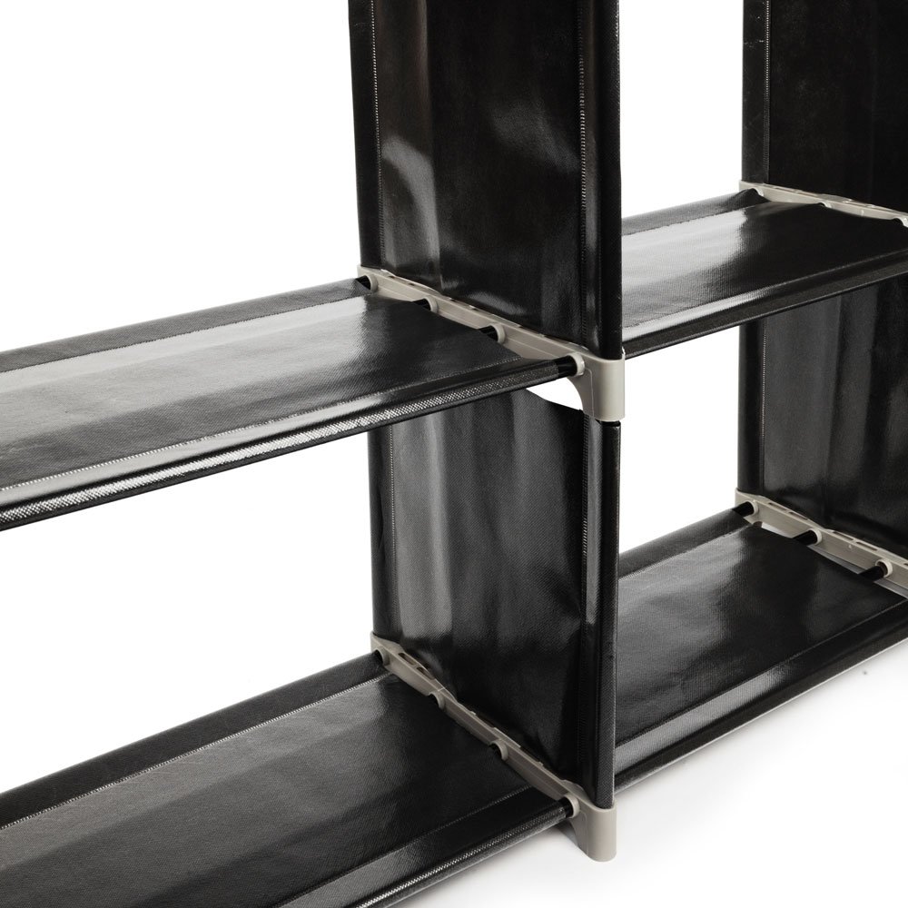 Multifunctional 3-Tier 6-Cube Storage Shelf Organizer - Modular Closet & Bookshelf Organizer for Home, Office, Kids Room - Black (Perfect for Bedroom, Living Room & Dorm Organization)