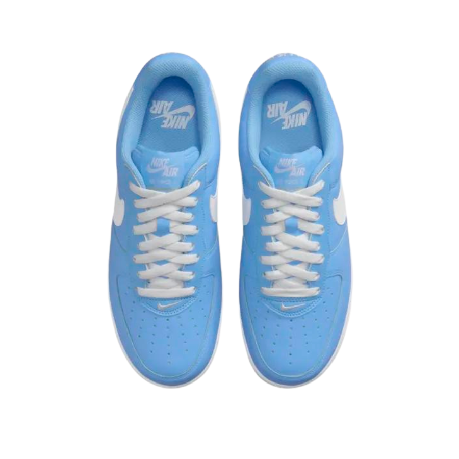 Nike Air Force 1 Low '07 Retro Sneakers - University Blue, White & Metallic Gold Colorway | Men's Basketball Shoes for Casual Wear & Street Style