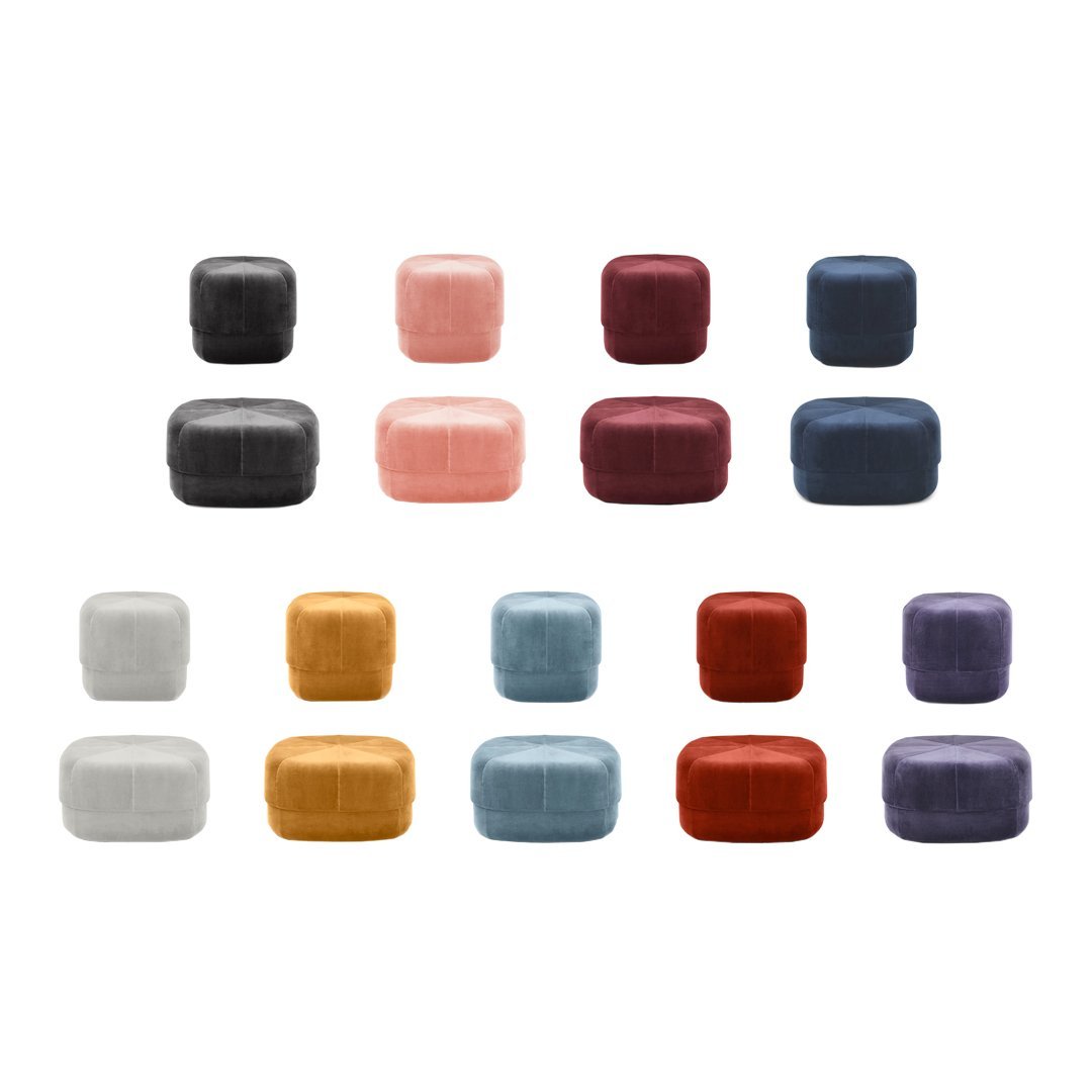 Velour Circus Pouf - Stylish and Comfortable Floor Seating for Kids' Rooms, Playrooms, and Living Rooms