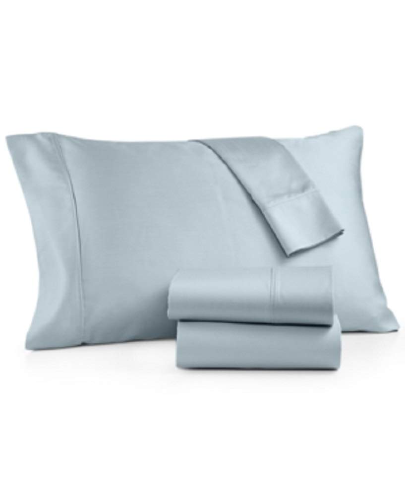 Premium 700 Thread Count 4-Piece Queen Sheet Set - Soft Cotton Blend Bedding in Blue - Perfect for Master Bedrooms, Guest Rooms & Luxury Hotels