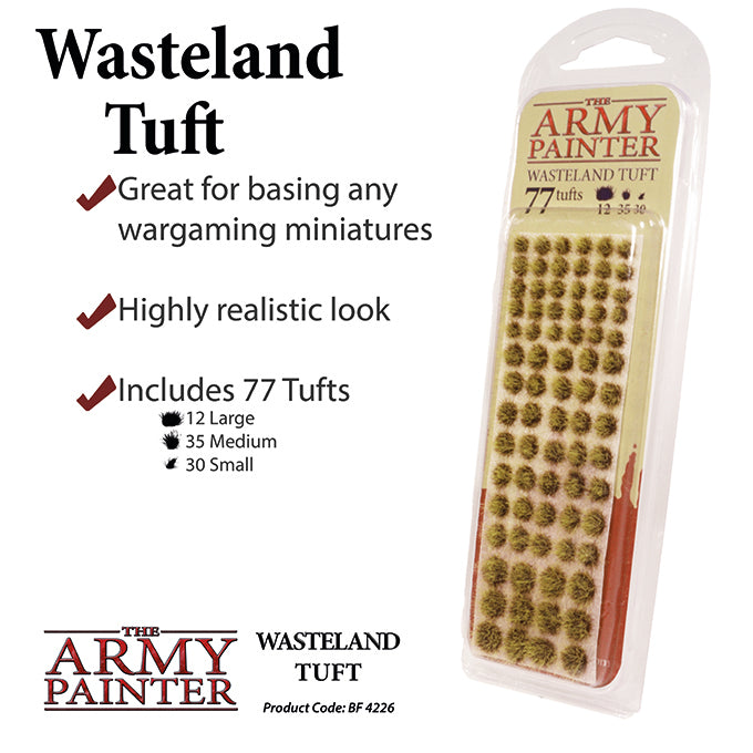 Army Painter Basing: Battlefields Wasteland Tuft - Premium Model Scenery Grass for Wargaming Terrain & Diorama Landscaping - Perfect for Warhammer, D&D, and Tabletop Battle Scenes