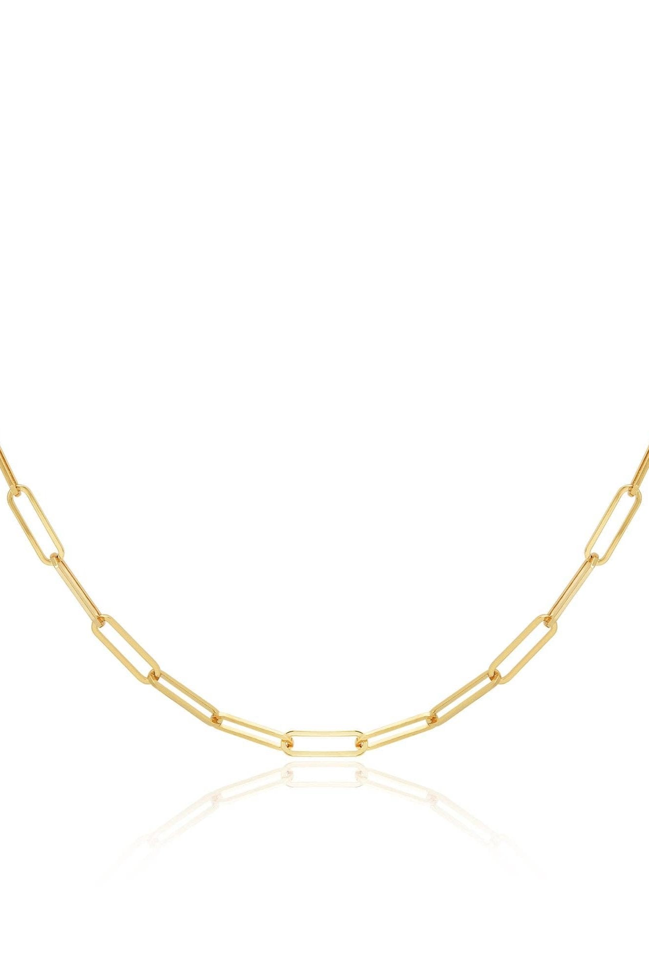 Gene Paperclip Chain Necklace - Trendy Minimalist DNA Jewelry for Women & Men - Perfect for Everyday Wear, Gifts & Special Occasions