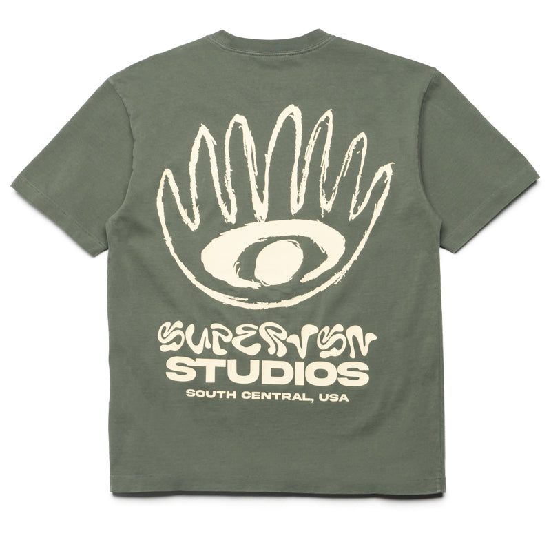 Supervsn Palm Tee - Soft Cotton Short Sleeve T-Shirt for Men | Trendy Moss Green Casual Top | Perfect for Streetwear, Summer Outfits & Everyday Wear
