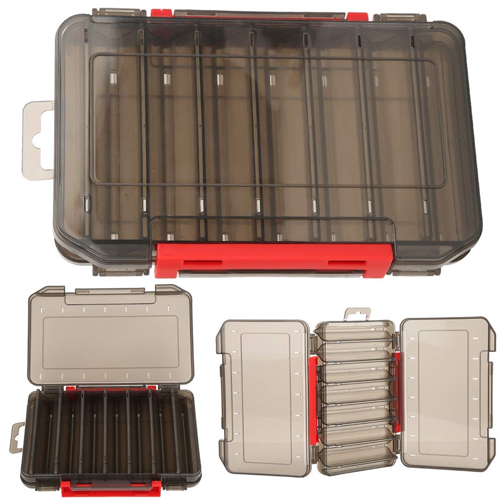 Transparent Double-Sided Fishing Tackle Box - Plastic Lure Storage Organizer with Tackle Tray | Perfect for Bass, Trout & Saltwater Fishing Gear Organization