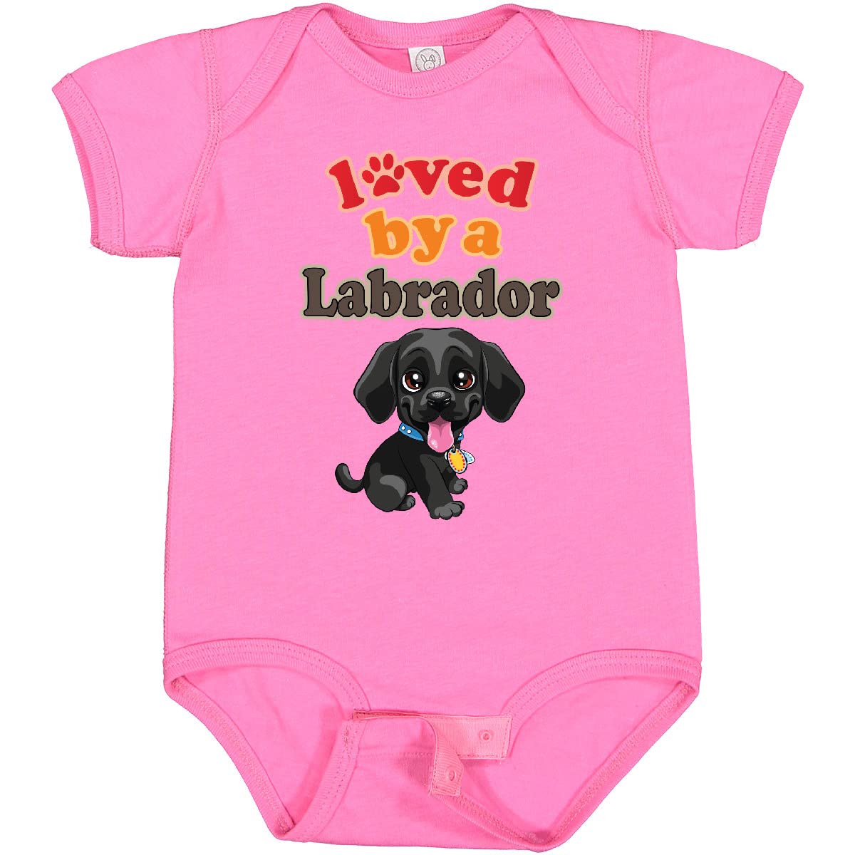 Inktastic Labrador Retriever Dog Black Lab Baby Bodysuit - Cute Dog Lover Outfit for Infants & Toddlers - Perfect for Family Photos, Pet Lover Gifts & Casual Wear