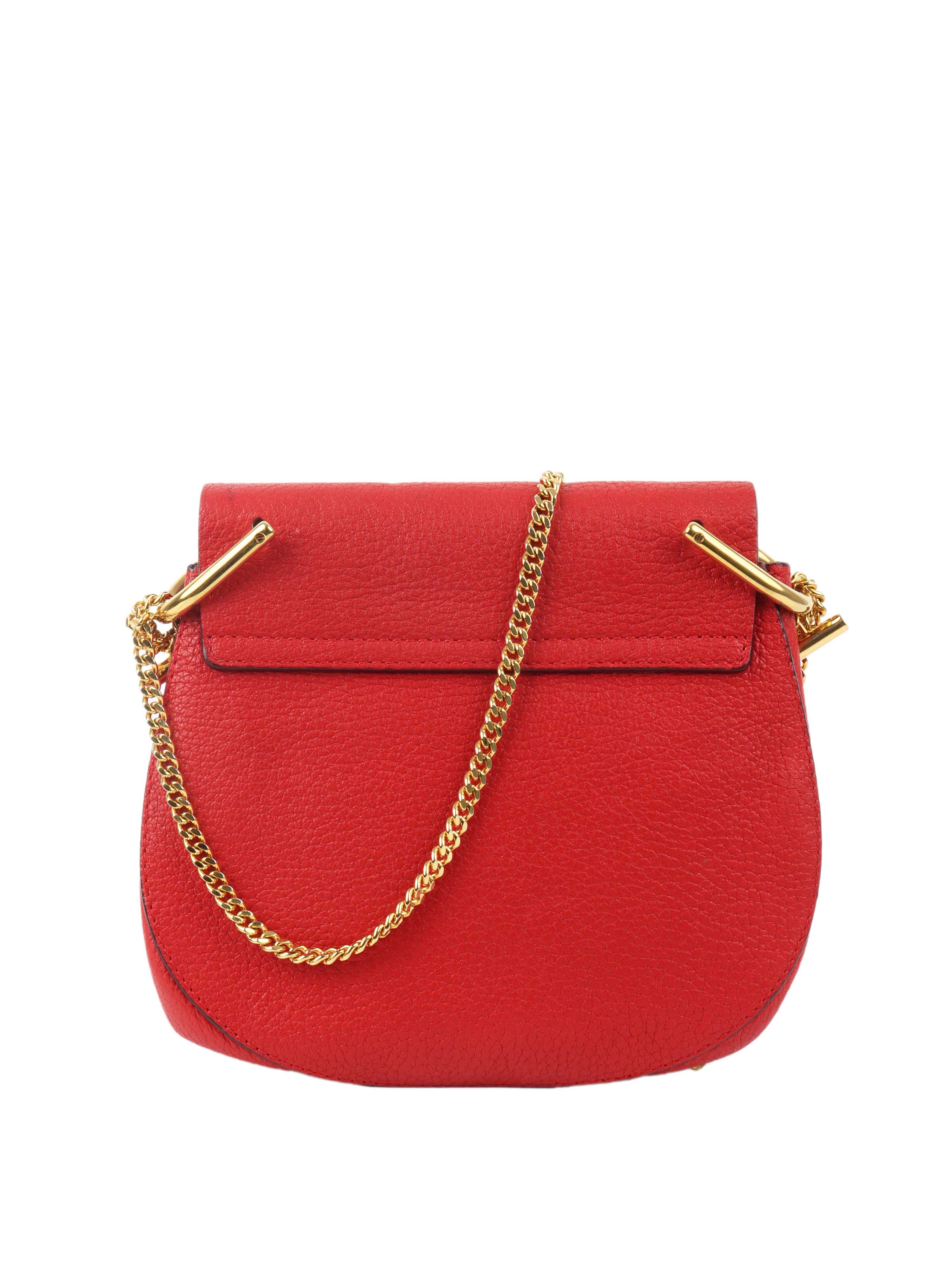 Chloe Red Leather Shoulder Bag for Women - Fashionable Crossbody Purse for Work, Travel & Evening Out
