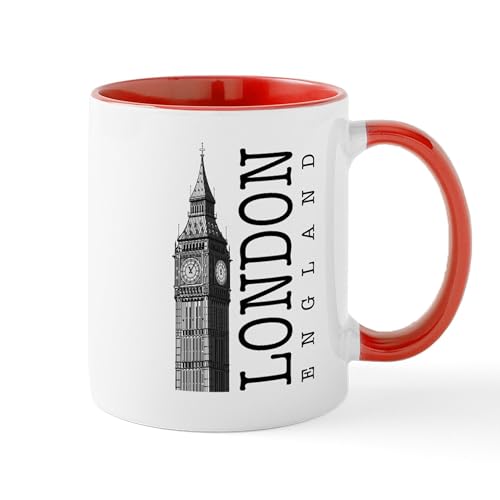 White/Red Inside - London Big Ben Mugs