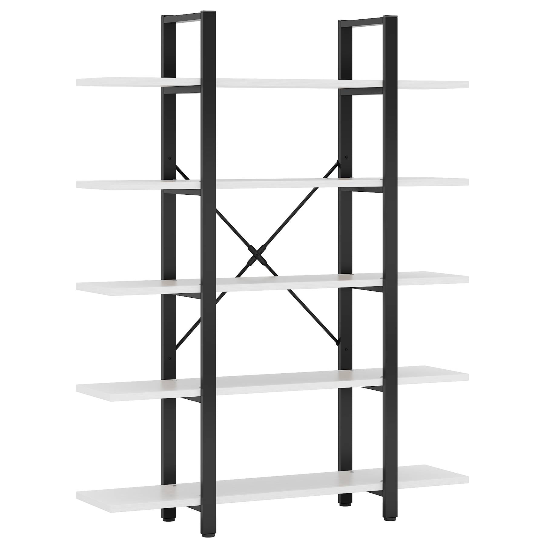 5 Tier Bookshelf - Open Etagere Bookcase with Storage Display Rack for Home Office, Living Room & Bedroom Organization