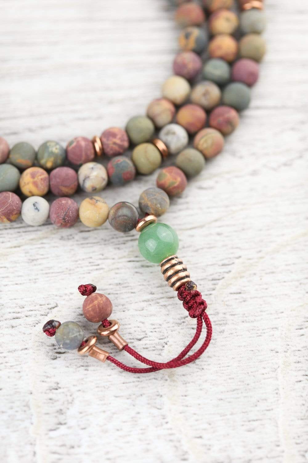 Harmonizing Riverstone Mala Beads - Natural Healing Stone Bracelet for Meditation, Yoga & Stress Relief | Spiritual Jewelry Gift for Women & Men | Perfect for Mindfulness Practice & Energy Balancing