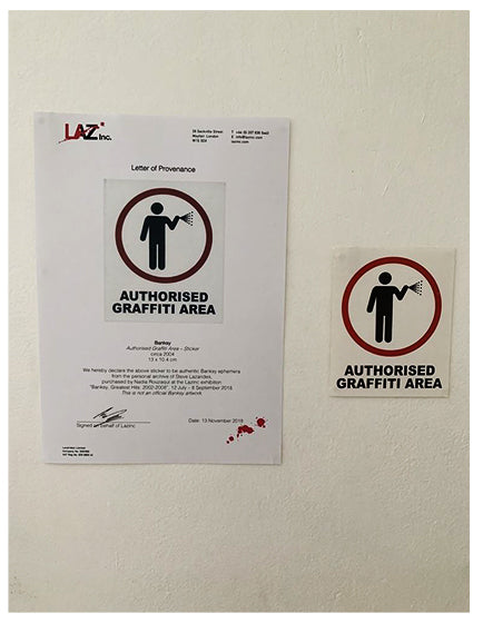 Banksy Authorized Graffiti Area Sticker - Urban Street Art Decal for Laptops, Walls & Skateboards - DIY Art & Home Decor