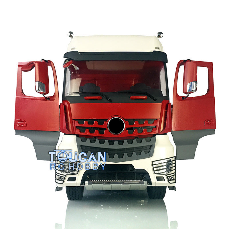 1/14 LESU Metal Chassis RC Model Truck - Unassembled Painted Tractor with Bucket Hook, Cabin & Roof Light | DIY Remote Control Vehicle Kit for Adults | Construction Site Play, Off-Road Adventure, Hobby Collection