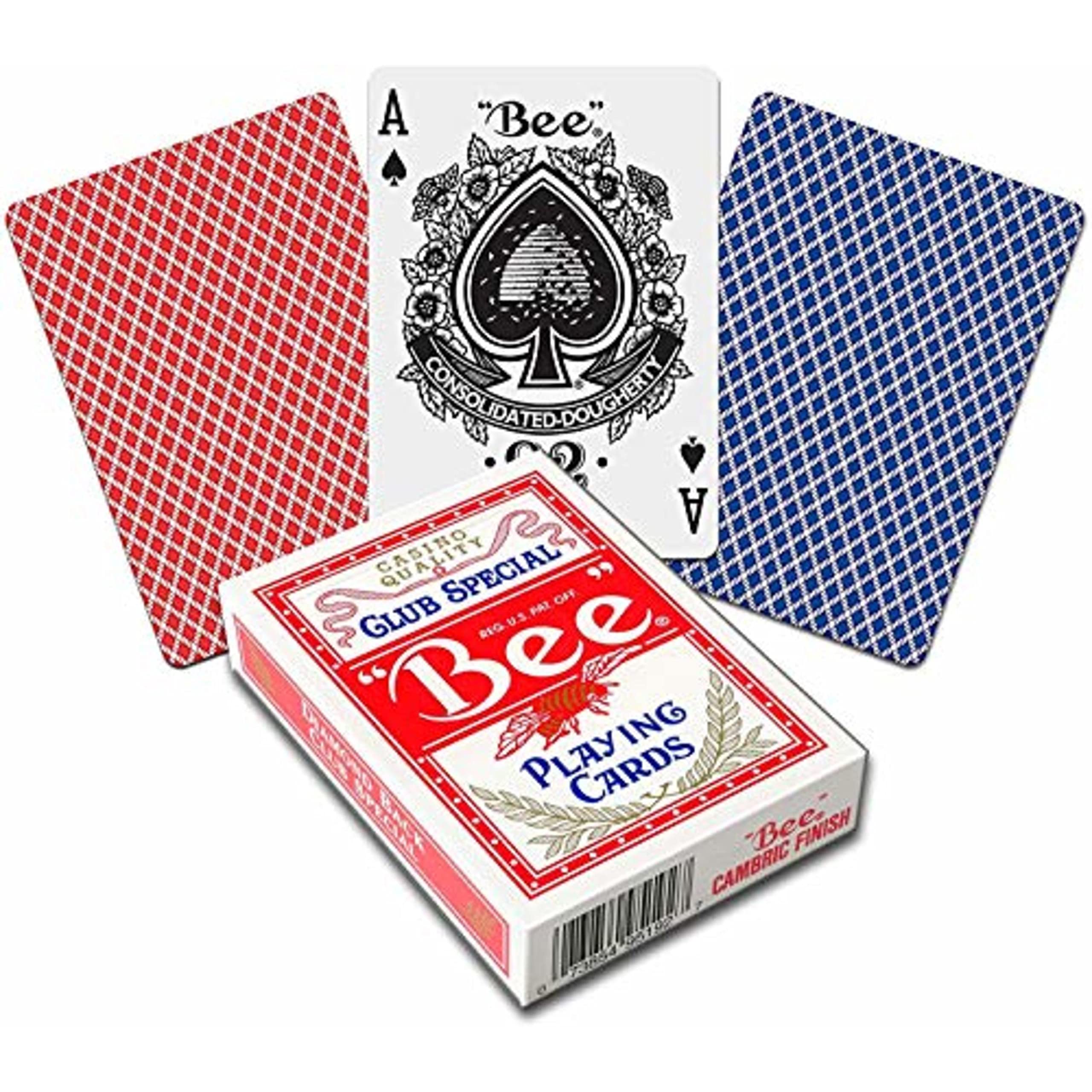 Premium Bee Playing Cards Set - 2 Decks (Red & Blue) + Free Brybelly Deck | Casino Quality, Poker, Blackjack & Card Games Accessories | Perfect for Game Nights, Magic Tricks & Professional Play