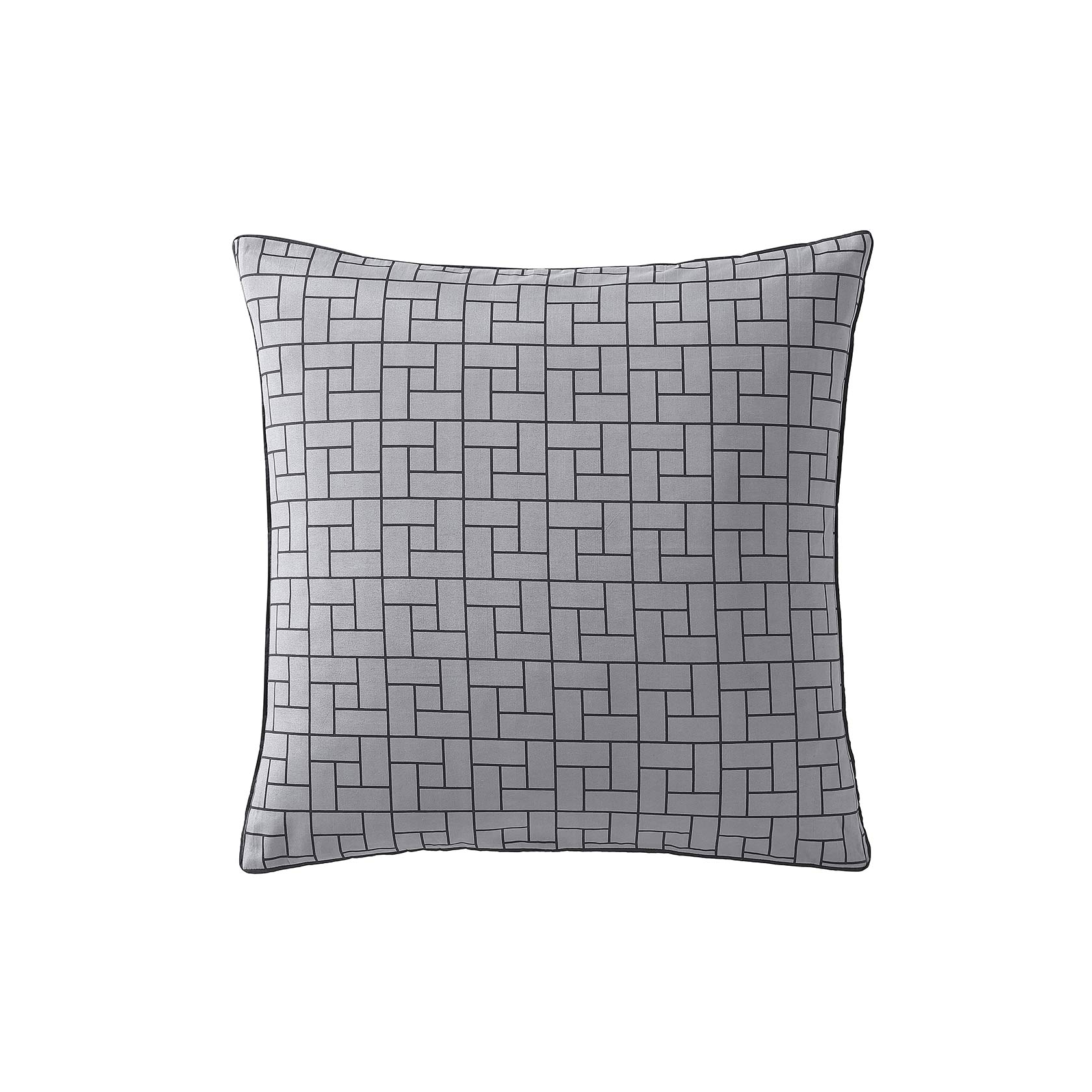 Premium Jamala Black European Pillowcase Set - 100% Cotton Luxury Bedding by Logan & Mason - Perfect for Master Bedroom, Guest Room & Hotel Decor