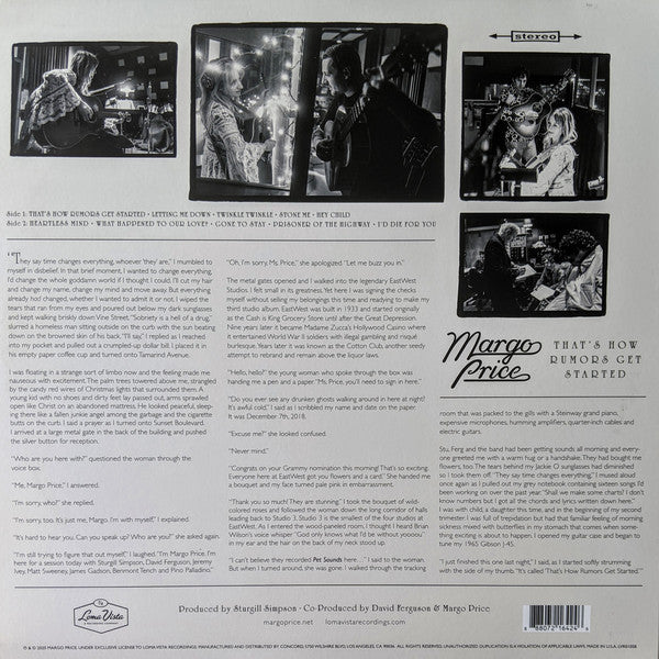 Margo Price - That's How Rumors Get Started Vinyl LP Album (Near Mint NM/M Condition) - Perfect for Record Collectors & Music Enthusiasts