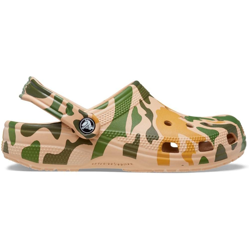 Crocs Unisex-Adult Classic Camo Print Clogs - Comfortable Slip-On Shoes for Men & Women - Perfect for Casual Wear, Gardening & Outdoor Activities