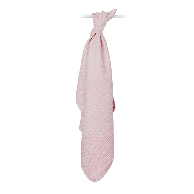 Lulujo Waffle Knit Blanket - Soft Ballet Slipper Pink Cozy Throw for Bed, Couch & Nursery - Perfect for Baby Shower Gifts, Home Decor & Relaxation