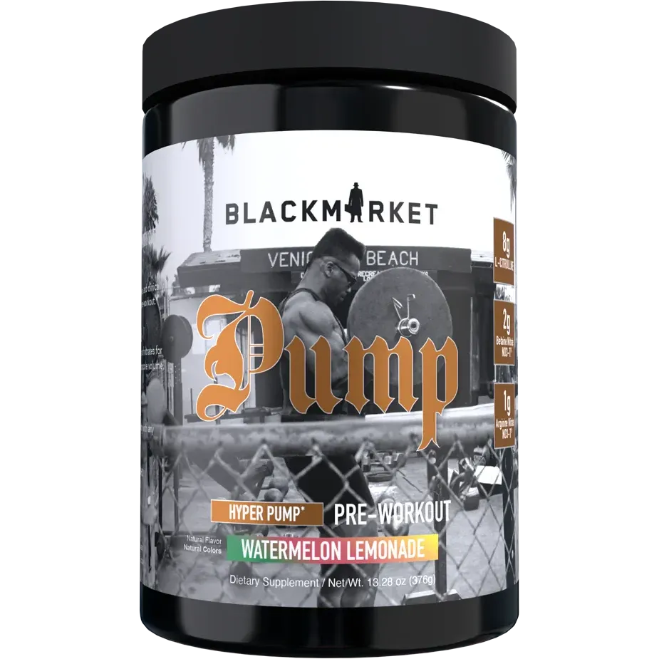 BlackMarket PUMP Hyper Pump Pre Workout Supplement - Energy & Focus Booster for Gym, Bodybuilding & Intense Workouts | Best for Athletes & Fitness Enthusiasts