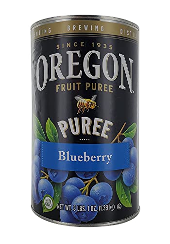 Oregon Fruit Blueberry Puree - 49 oz Can | All-Natural Fruit Puree for Baking, Smoothies & Desserts | Gluten-Free & Vegan-Friendly