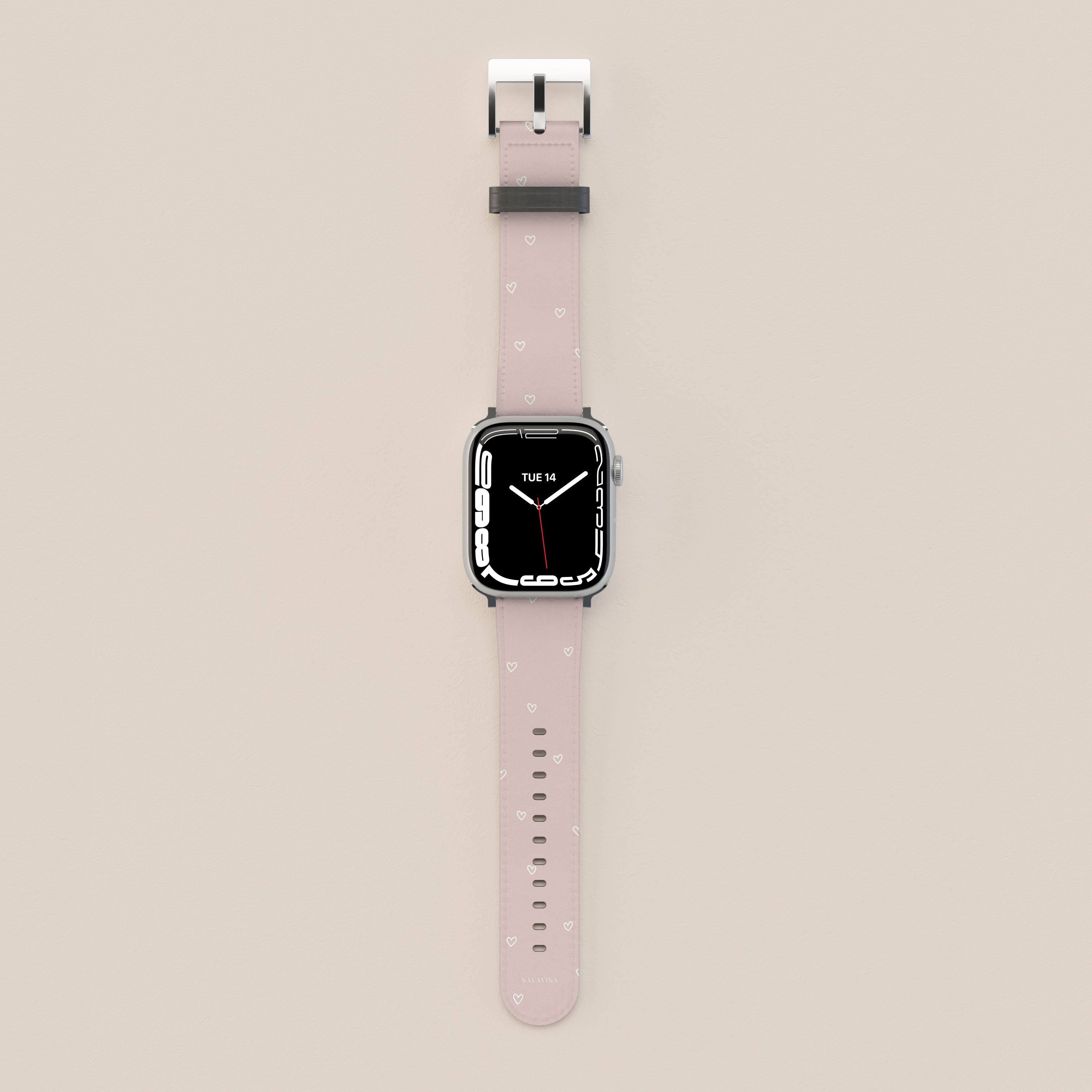 Sweet Hearts Apple Watch Band - Soft Silicone Replacement Strap for Women, Compatible with Apple Watch Series 9/8/7/6/SE/5/4/3/2/1 (38mm 40mm 41mm 42mm 44mm 45mm) - Perfect for Workouts, Daily Wear & Valentine's Gifts