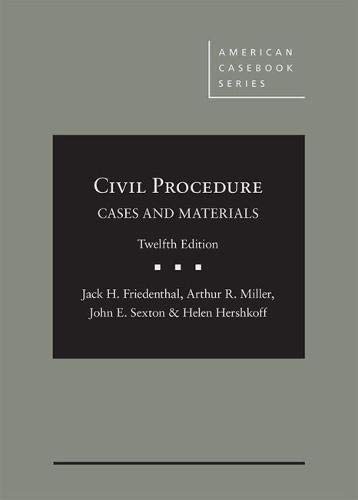 Civil Procedure: Cases and Materials - American Casebook Series | Law School Textbook for Legal Studies & Courtroom Practice