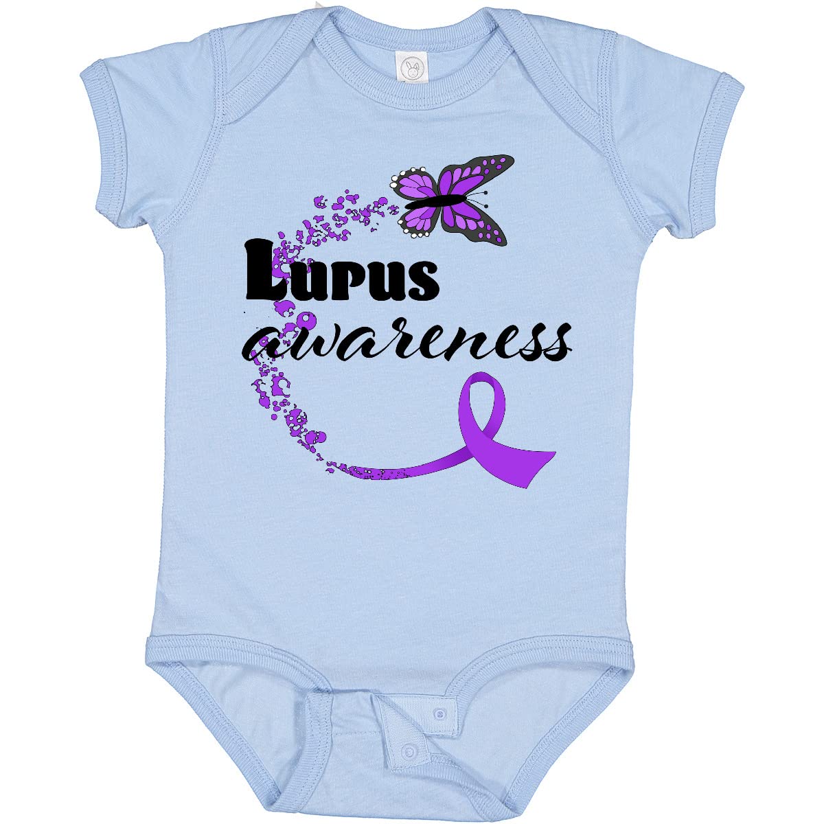 Lupus Awareness Butterfly Ribbon Baby Bodysuit - Soft Cotton Infant Onesie for Boys & Girls - Support Lupus Awareness Month, Fundraisers & Charity Events