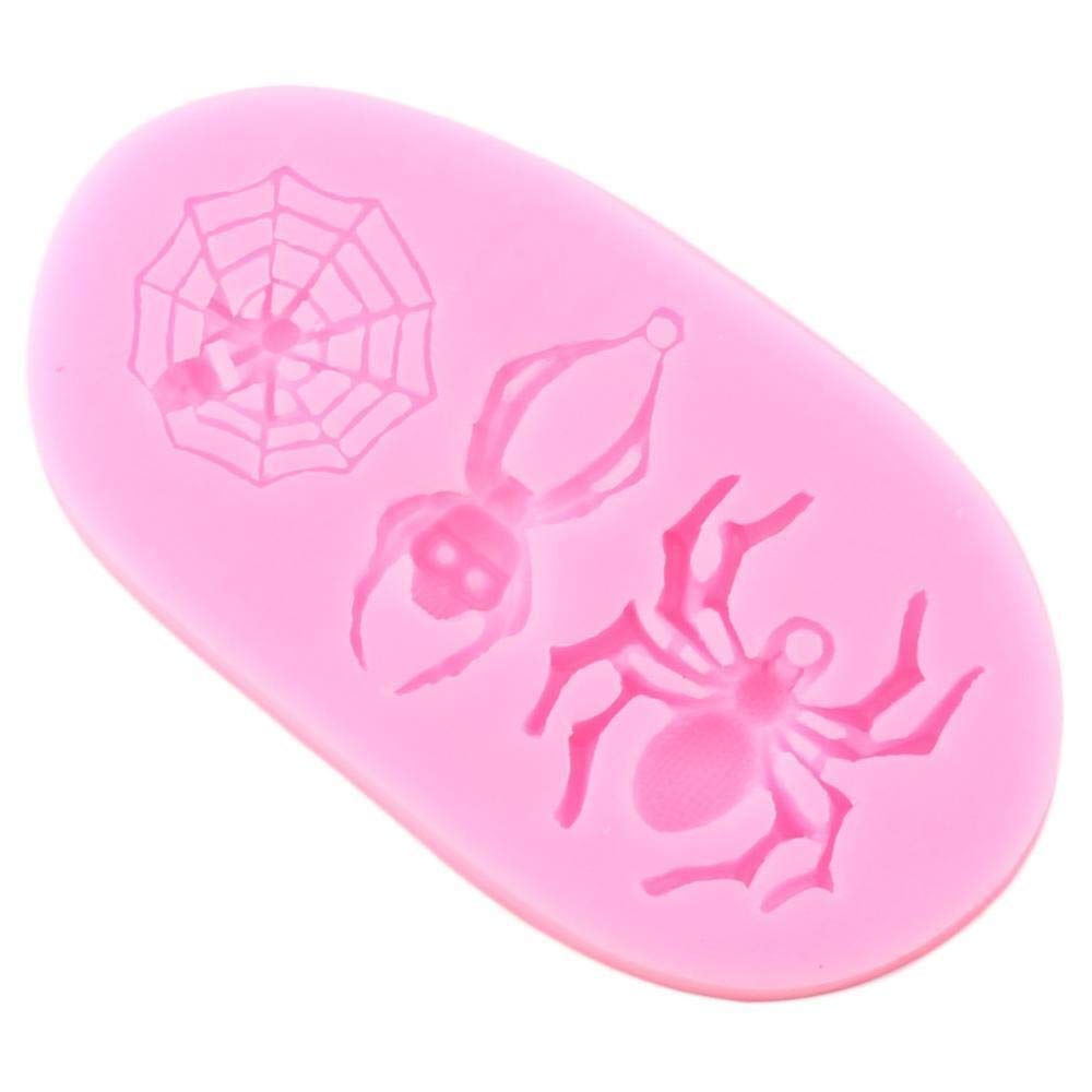Scary Spider Silicone Molds for Halloween Baking - Spider Web Fondant Mold Set for Cake Decorating, Candy Making, Polymer Clay & Chocolate Crafts (2-Piece) - Perfect for Halloween Party Treats, DIY Desserts & Spooky Baking Projects