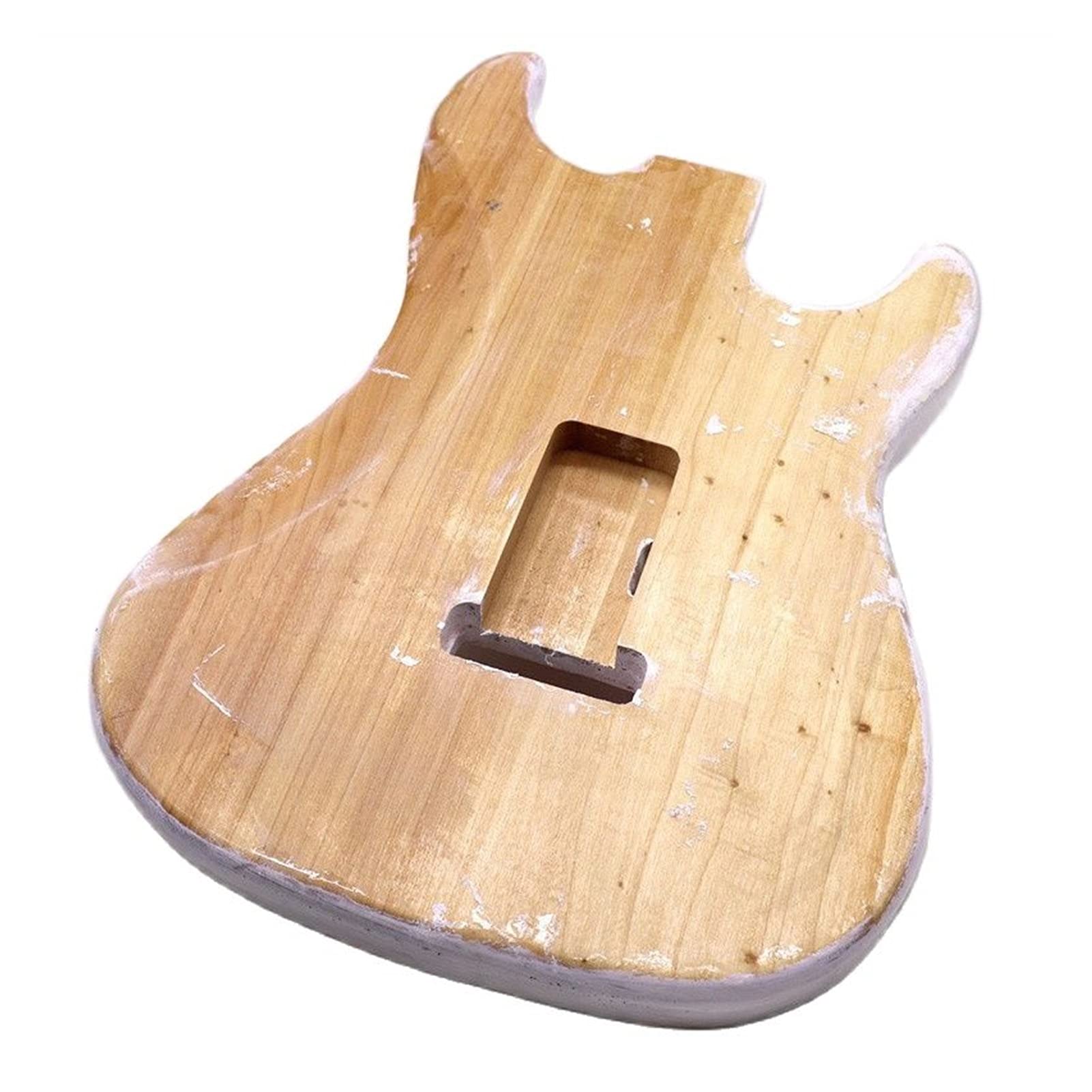 Left-Handed Unfinished Poplar Wood ST Electric Guitar Body for DIY Custom Painting - Perfect for Handcrafted Guitar Projects & Unique Instrument Customization