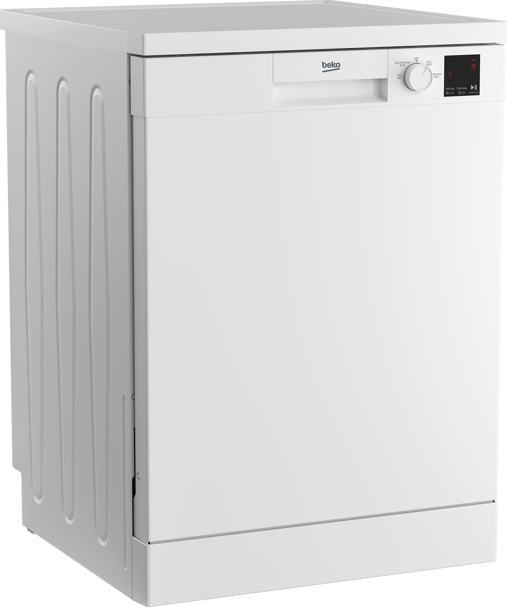 DVN04X20W Freestanding Dishwasher - 24 Inch Built-in Stainless Steel Energy Star Rated for Modern Kitchens | Perfect for Apartments, Small Homes & Open-Concept Living Spaces