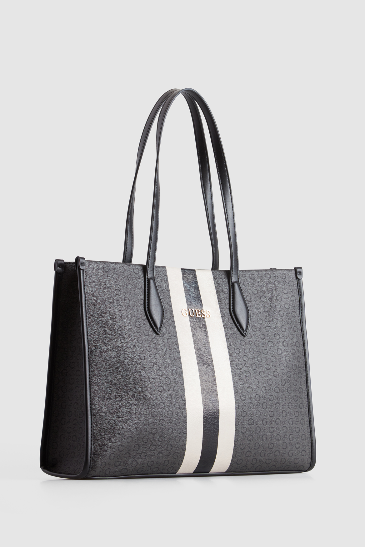 Ines Carryall Tote Bag for Women - Large Canvas Work Bag with Zipper Closure - Perfect for Office, Travel & Shopping (Black)