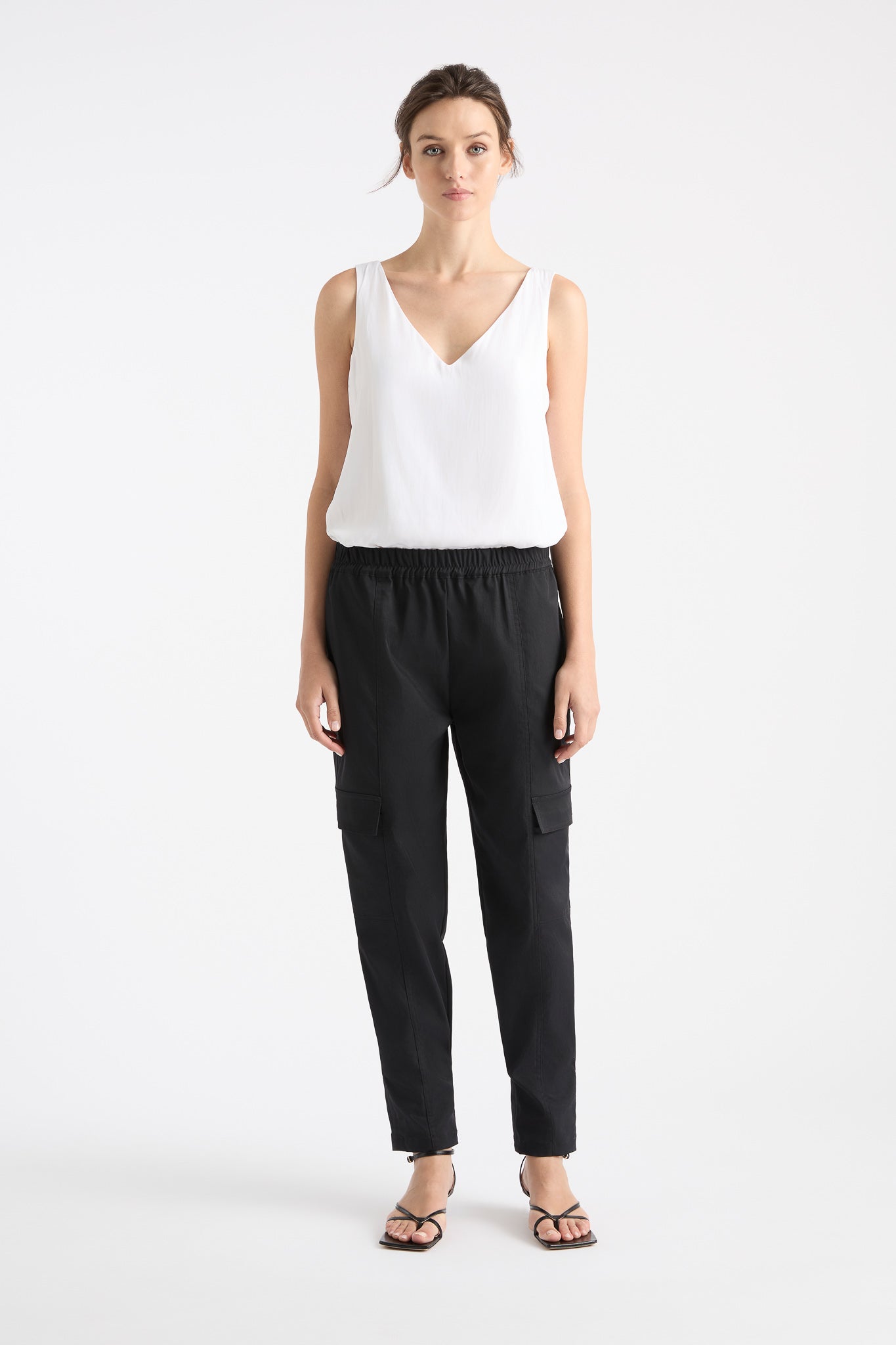 Mela Purdie Active Cargo Stretch Chintz Pants - Comfortable Workout & Travel Joggers for Women - Perfect for Yoga, Gym, and Outdoor Adventures