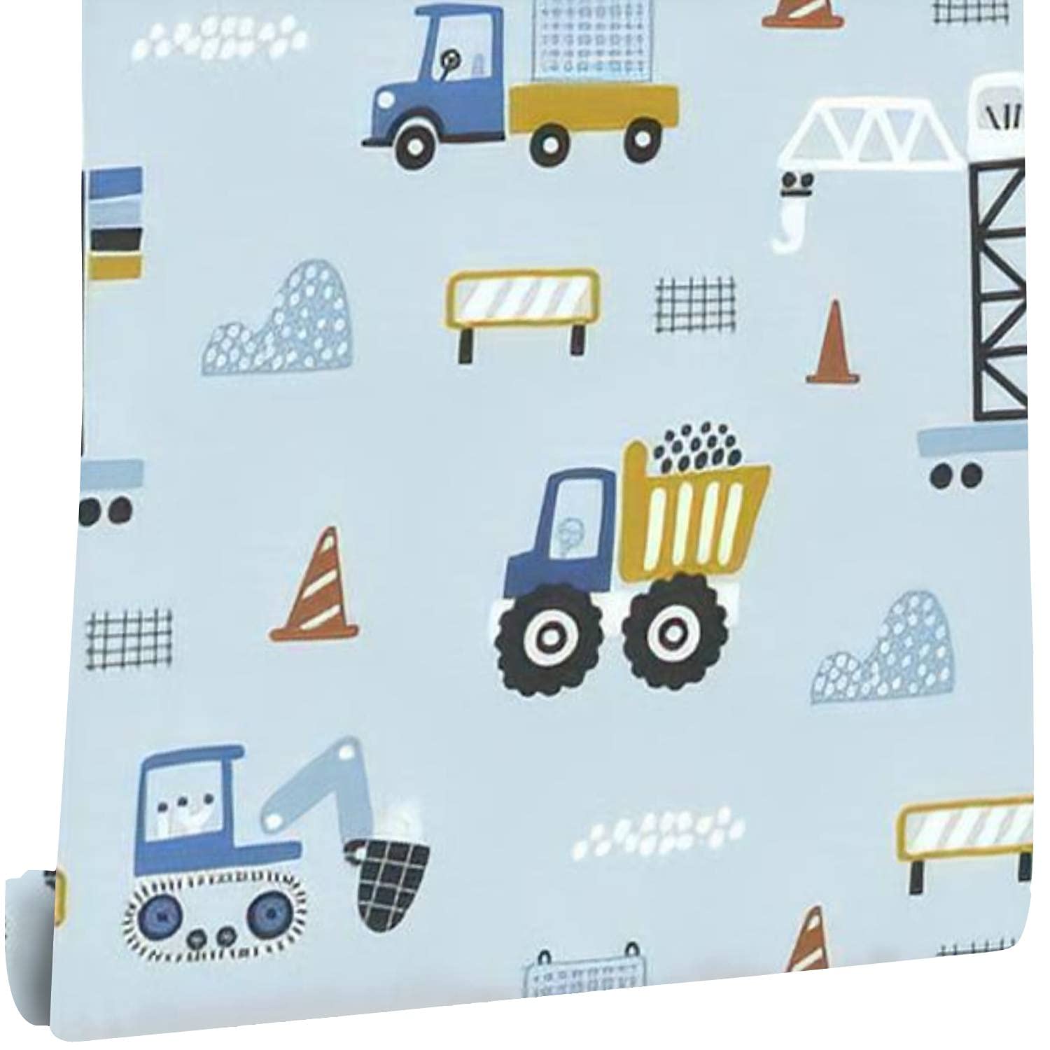 Modern 3D Building Equipment Pattern Peel & Stick Wallpaper - Removable Kids Wall Stickers for Living Room, Bedroom & TV Background - Creative Nursery Decor & Playroom Wall Mural
