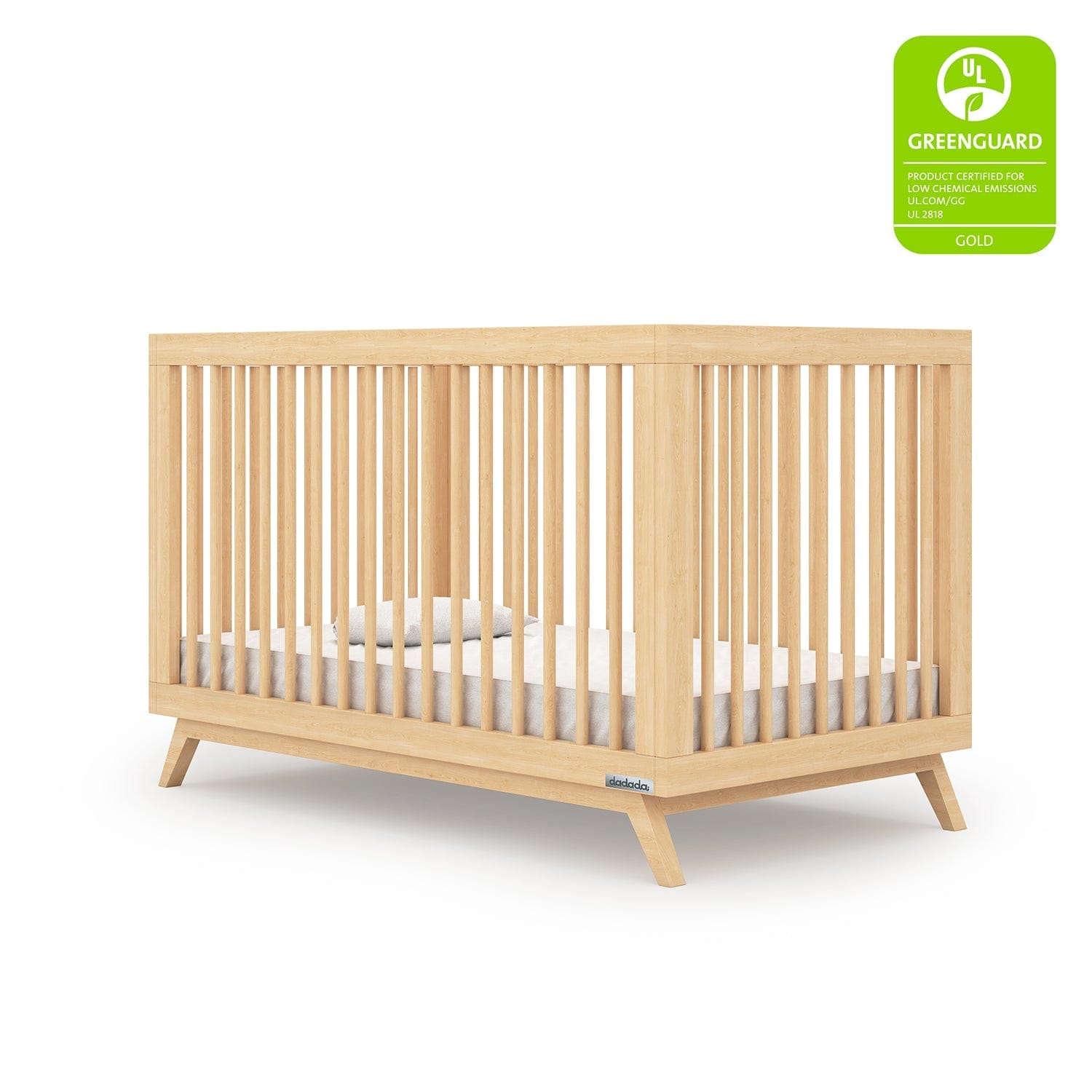 Soho 3-in-1 Convertible Baby Crib - White Nursery Furniture for Newborn to Toddler - Perfect for Small Spaces & Modern Nurseries