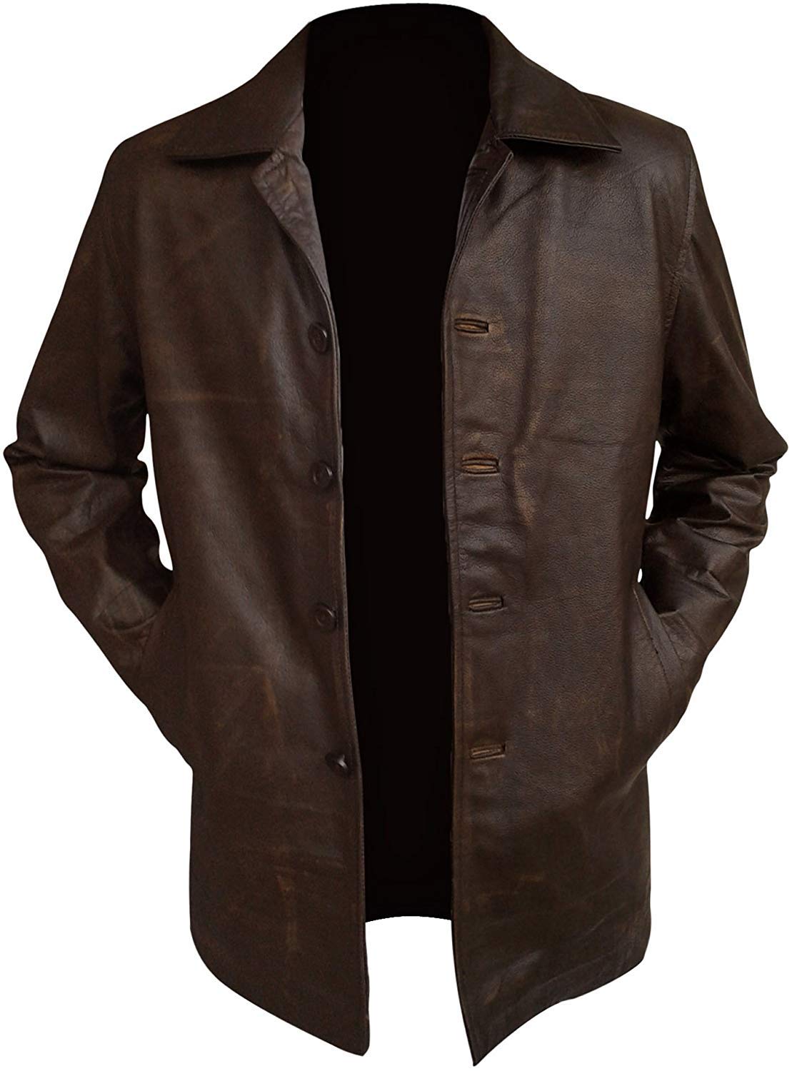 Distressed Brown Genuine Leather Jacket for Supernatural Fans - Vintage Biker Style Outerwear for Men & Women | Perfect for Halloween Costumes, Cosplay, and Fashion Statement