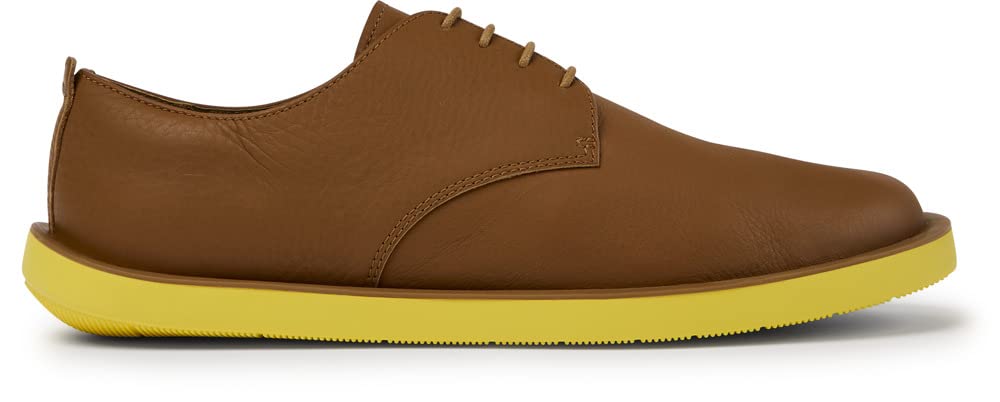 Camper Men's Wagon Oxford Flat - Comfortable Casual Shoes for Walking, Travel & Everyday Wear | Breathable Leather Loafers for Men | Slip-On Style for Work & Outdoor Activities