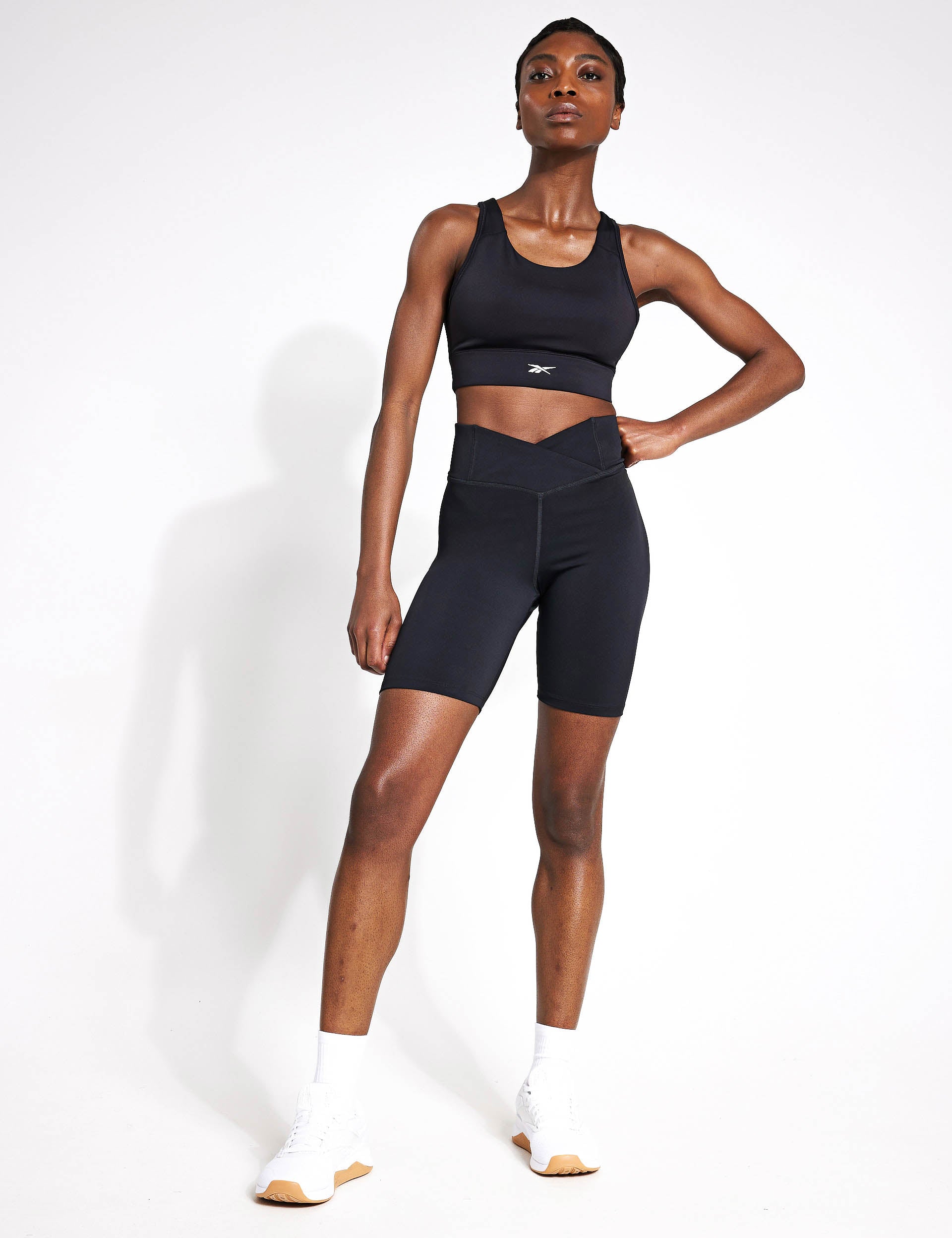 High Waist Workout Bike Shorts for Women - Night Black | Comfortable & Breathable for Cycling, Running, Yoga & Gym
