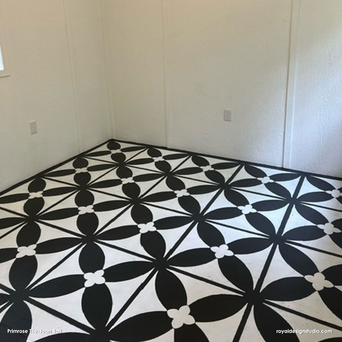 Primrose Tile Stencil - Reusable DIY Wall & Floor Stenciling Kit for Home Decor, Bathroom, Kitchen Backsplash - Floral Pattern Painting Template for Crafts & DIY Projects