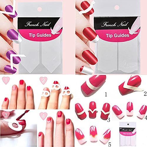 Professional Nail Art Kit - 42 Pcs Nail Design Set with 15 Brushes, 5 Dotting Tools, 10 Round Tapes, 2 Glues & 10 Tip Guides | Perfect for DIY Manicures, Salon Nail Art & Home Nail Care