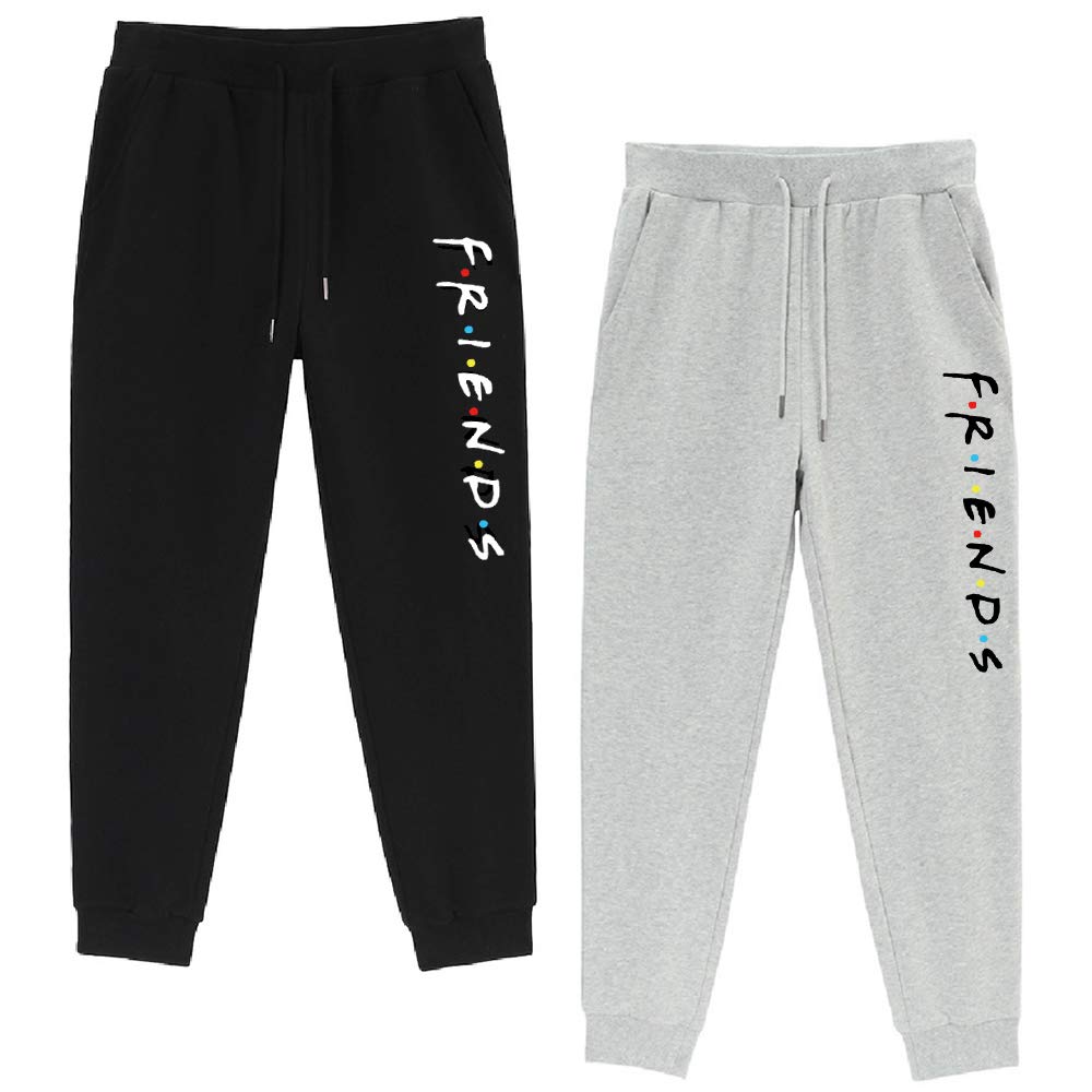 Colevkie Best Friend Sweatpants for Teen Girls & Women - Lightweight Cotton Jogger with Pockets, Yoga Gym Trousers for Casual Wear, Workout, and Lounge