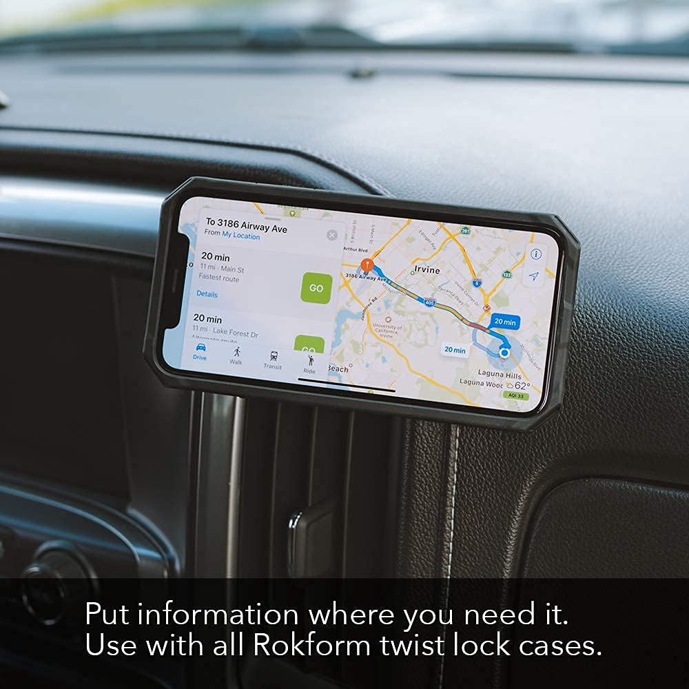 Rokform Rugged Case for iPhone 11 with Aluminum RokLock Phone Mount - Durable Protection for Outdoor Adventures, Cycling, and Car Mounting