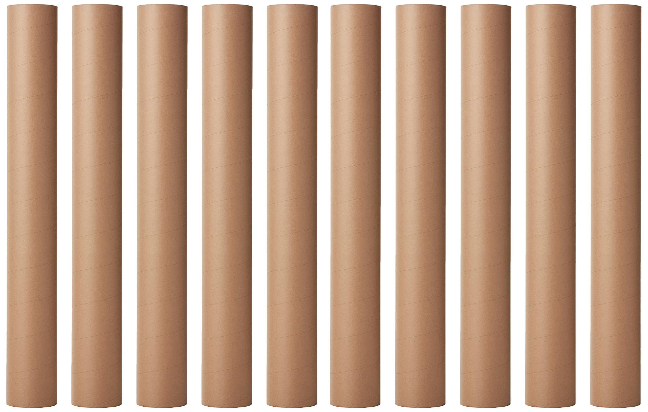 Tape Logic TLP6048KHD Heavy Duty Jumbo Mailing Tubes 6x48 Inches - 10 Pack Kraft Paper Shipping Tubes for Posters, Blueprints, Artwork & Documents - Secure Packaging & Shipping Solution