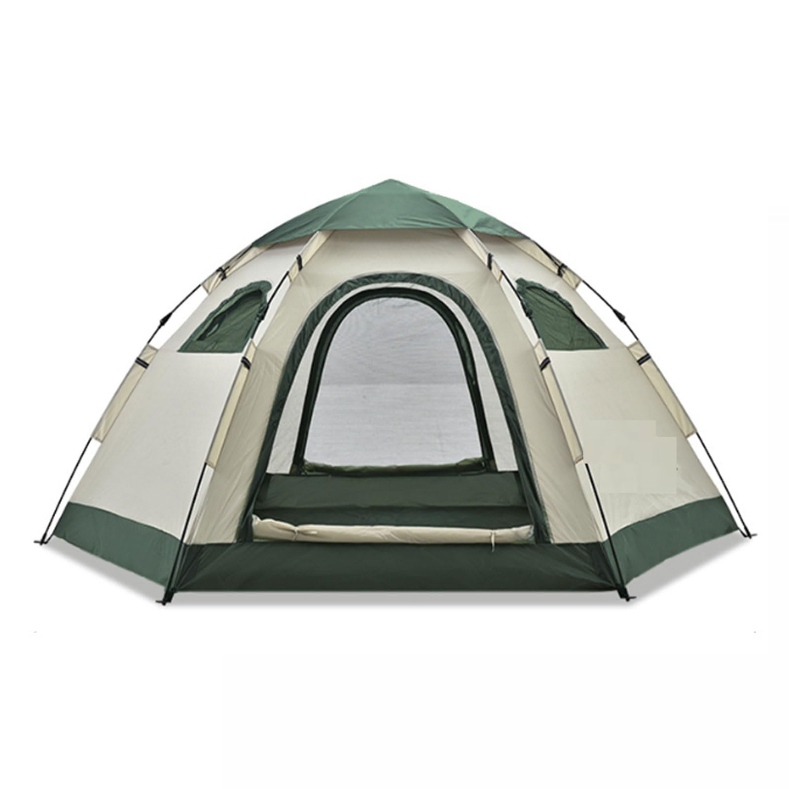 **3-6 Person Lightweight Pop Up Camping Tent - Easy Setup Hexagonal Tunnel Tent for Backpacking, Festivals & Beach Holidays | 3-Season Outdoor Shelter for Family & Group Adventures**