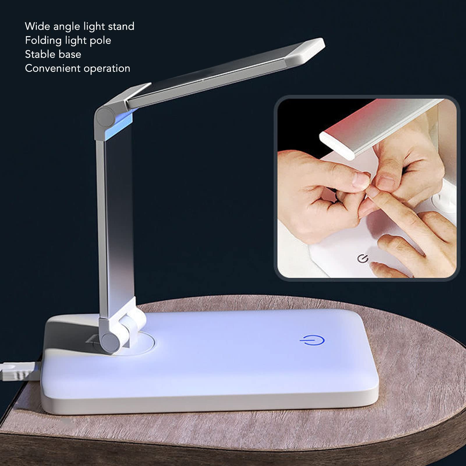 10W LED UV Nail Lamp with 10Pcs LED Chips - Portable Folding Nail Light Dryer with Stable Base & USB Power for Home DIY, Salon Manicure & Gel Polish Curing | Perfect for Nail Art, Pedicure & Professional Nail Decorations