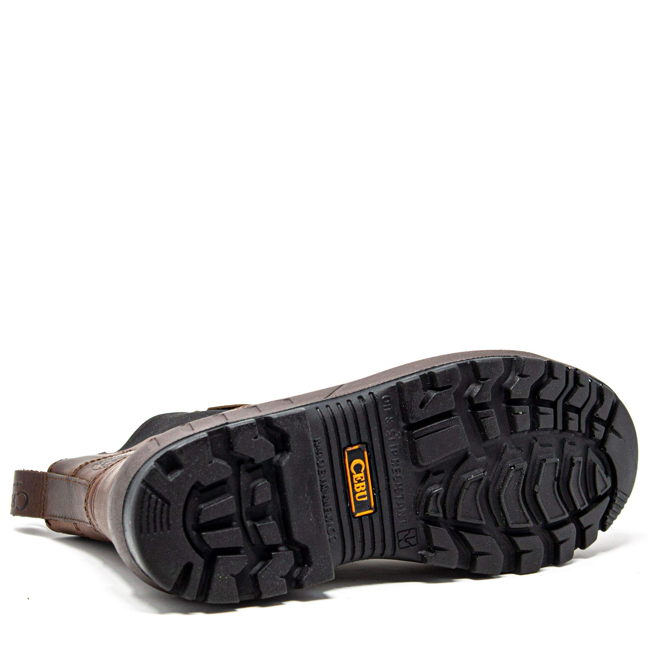 CEBU Men's Soft Toe Work Boots - Lightweight Leather Safety Shoes, Oil & Acid Resistant, 6 Inch Height for Manufacturing, Warehouse & Utility Workers | BT Flex Technology | Ideal for Construction, Landscaping & Heavy Duty Jobs
