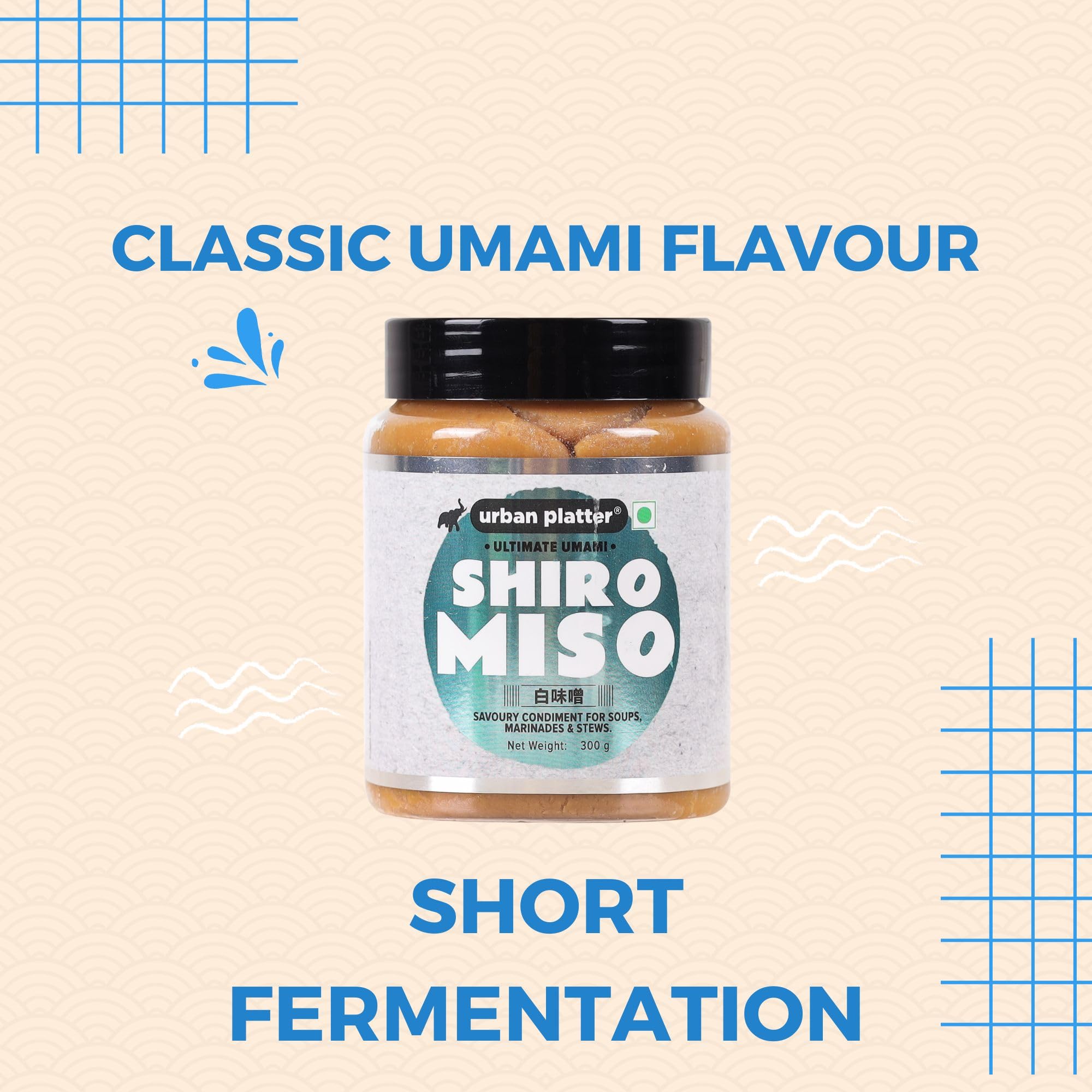 Urban Platter White Miso Paste 300g - Japanese Fermented Food for Soups, Ramen & Marinades