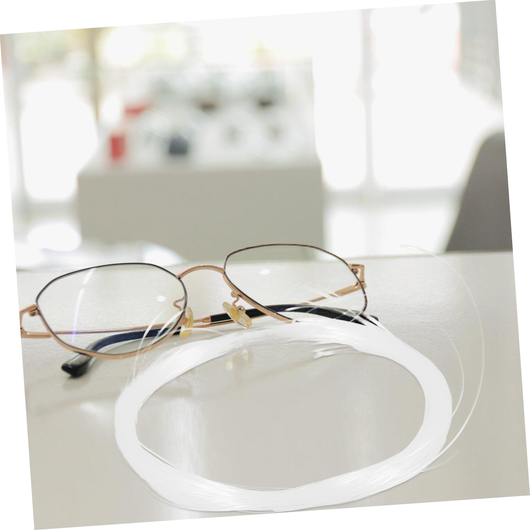 CLISPEED Glasses Repair Cord - 1 Roll Nylon Temple Accessories String for Half Frame Glasses Fixing & Replacement - Perfect for Eyewear Maintenance, DIY Repairs, and Securing Loose Glasses