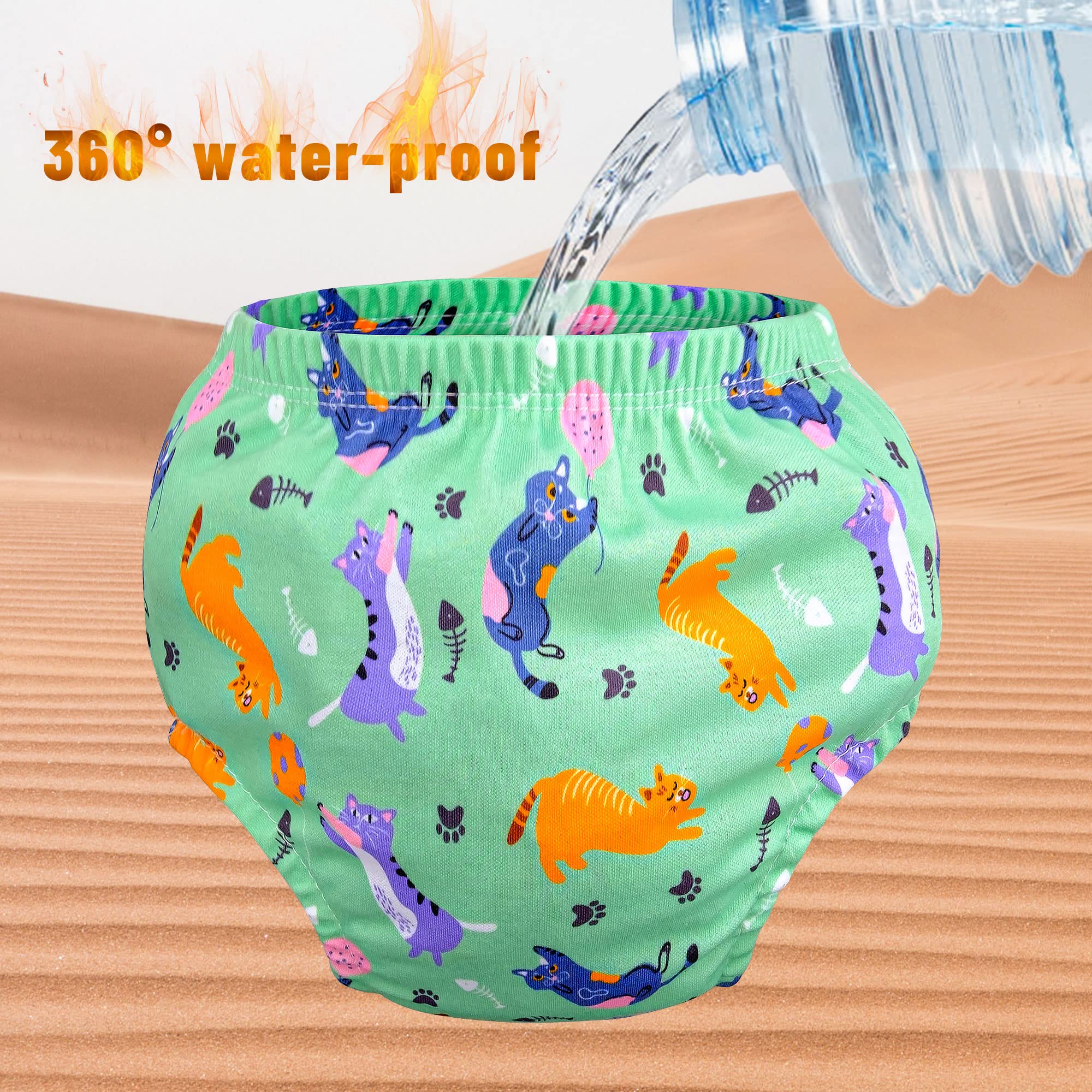 Waterproof Rubber Training Underwear for Toddlers - Max Shape Potty Training & Swim Diaper Cover - Leak-Proof, Reusable for Swimming, Potty Learning & Outdoor Activities